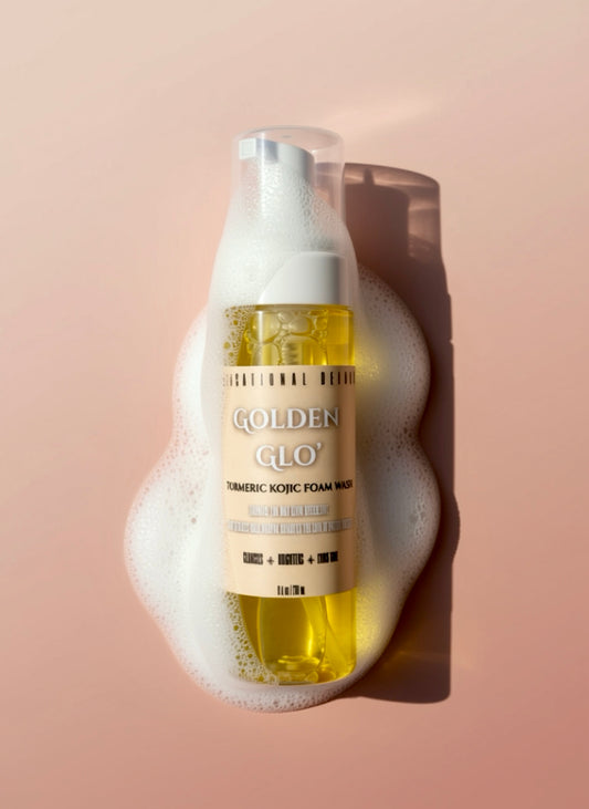 Golden Glo’- Turmeric Kojic Acid Foam Wash Sensational Deluxe