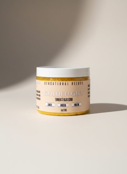 Golden Glo’- Turmeric Kojic Acid Scrub Sensational Deluxe Body Scrub