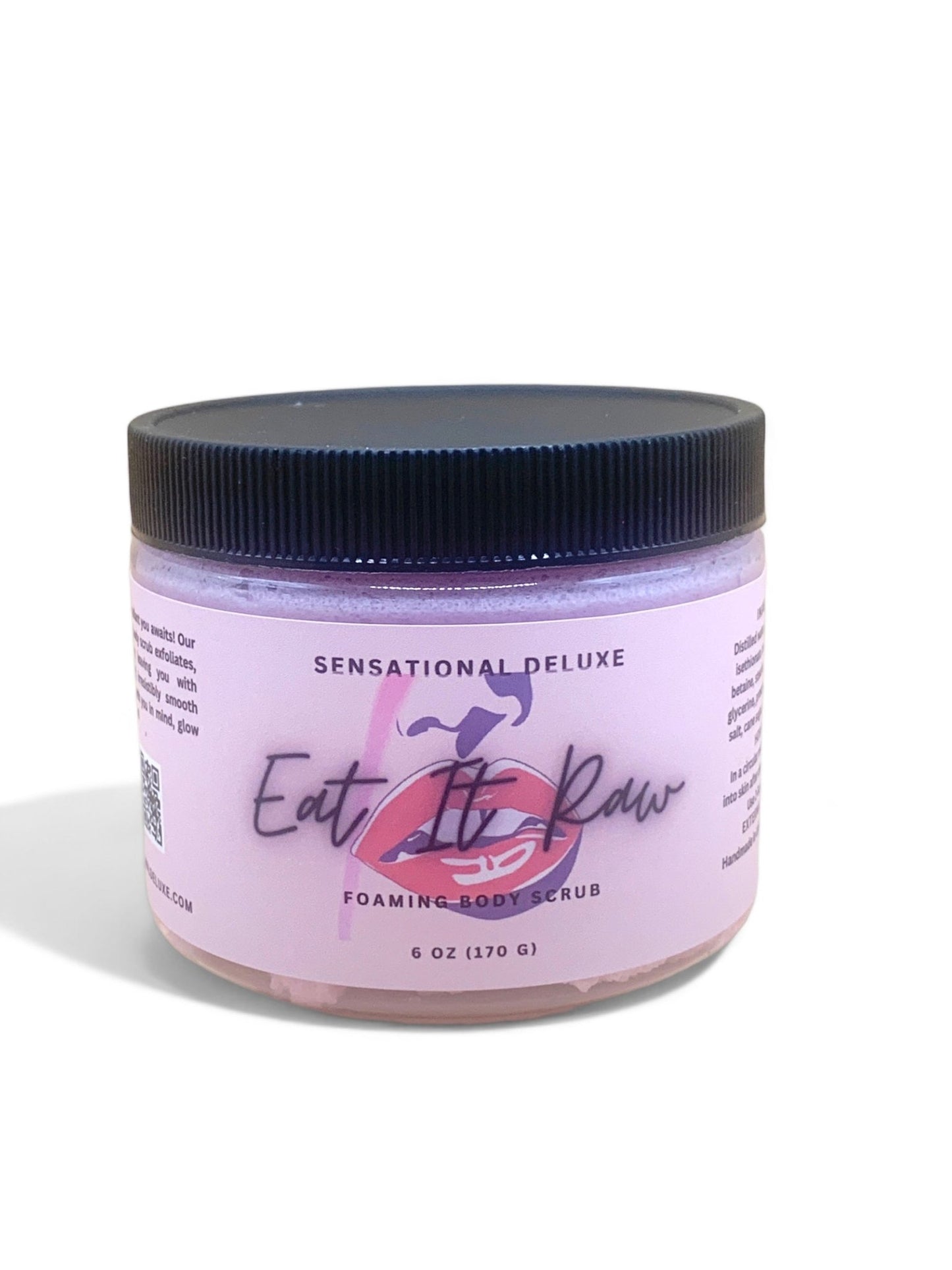 Scented foaming body scrub, ideal for removing dead skin cells and revealing soft, radiant skin