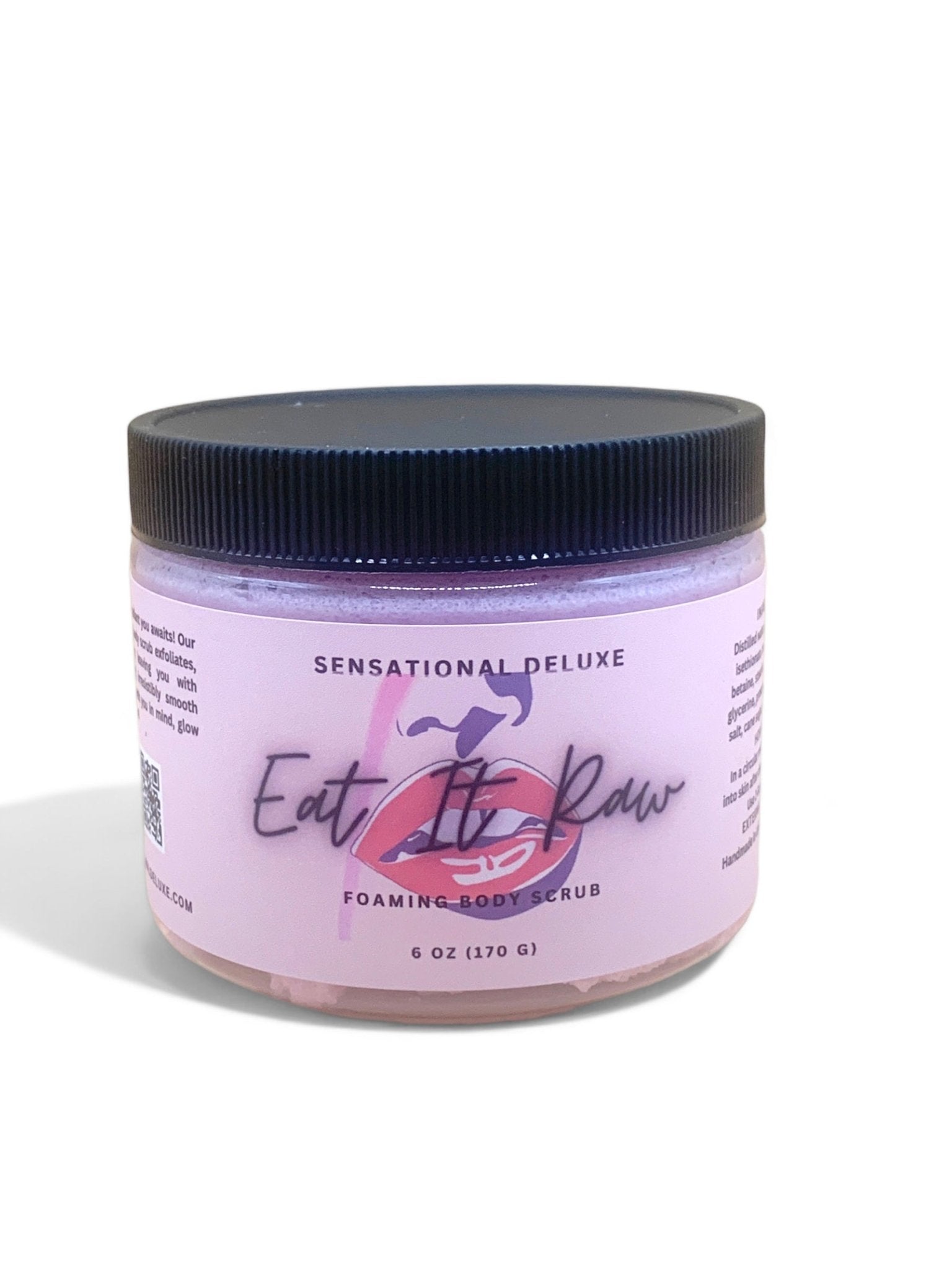 Scented foaming body scrub, ideal for removing dead skin cells and revealing soft, radiant skin