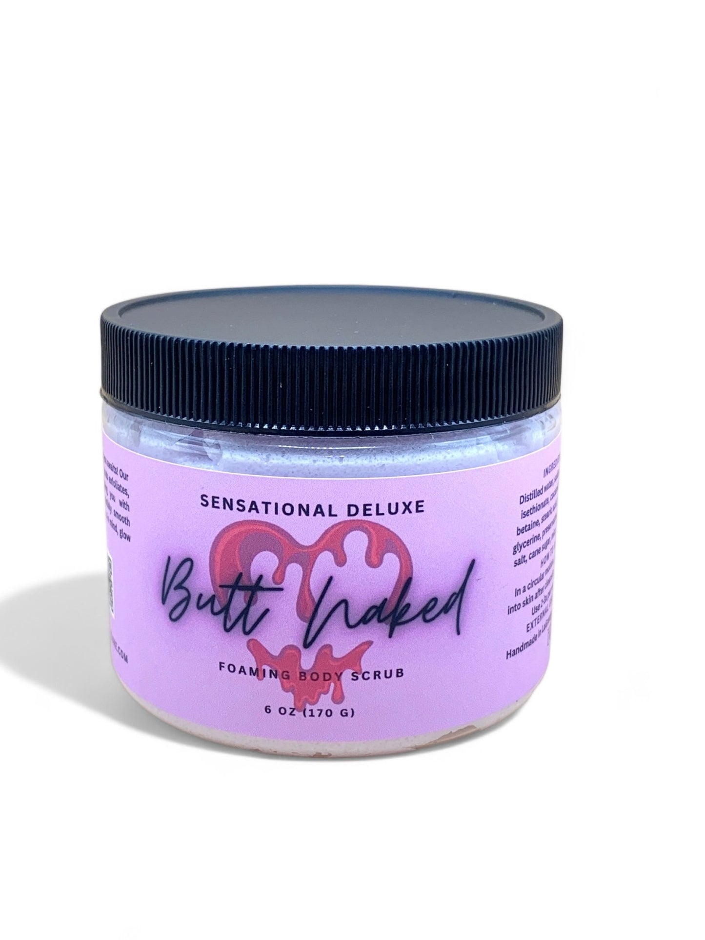 Scented foaming body scrub, ideal for removing dead skin cells and revealing soft, radiant skin