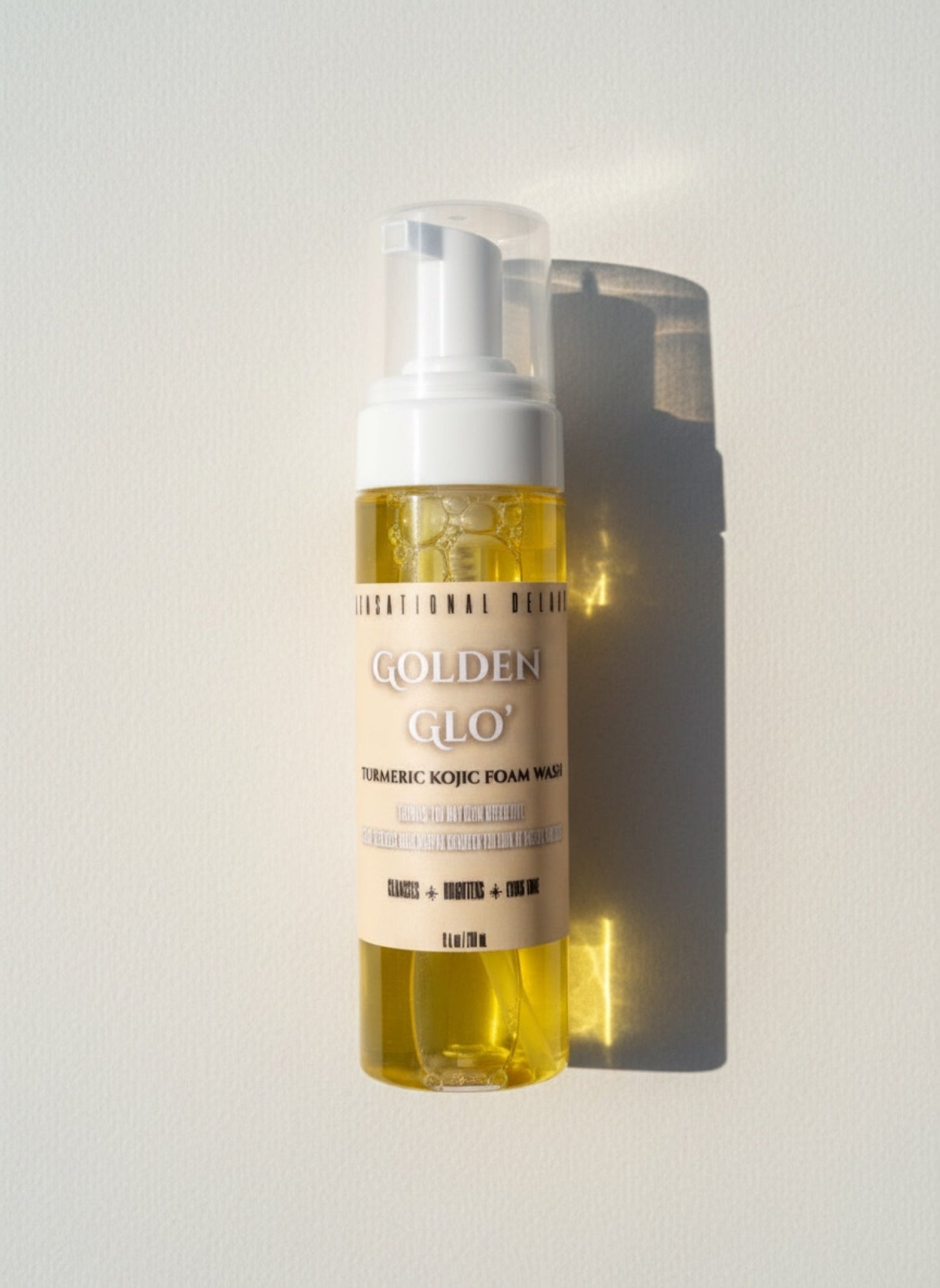 Golden Glo’- Turmeric Kojic Acid Foam Wash Sensational Deluxe