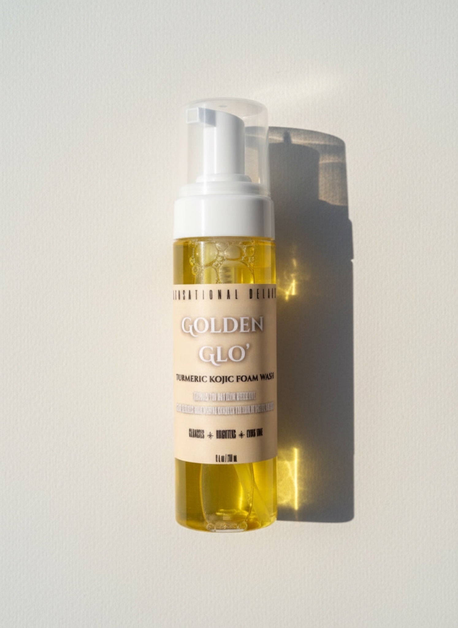 Golden Glo’- Turmeric Kojic Acid Foam Wash Sensational Deluxe
