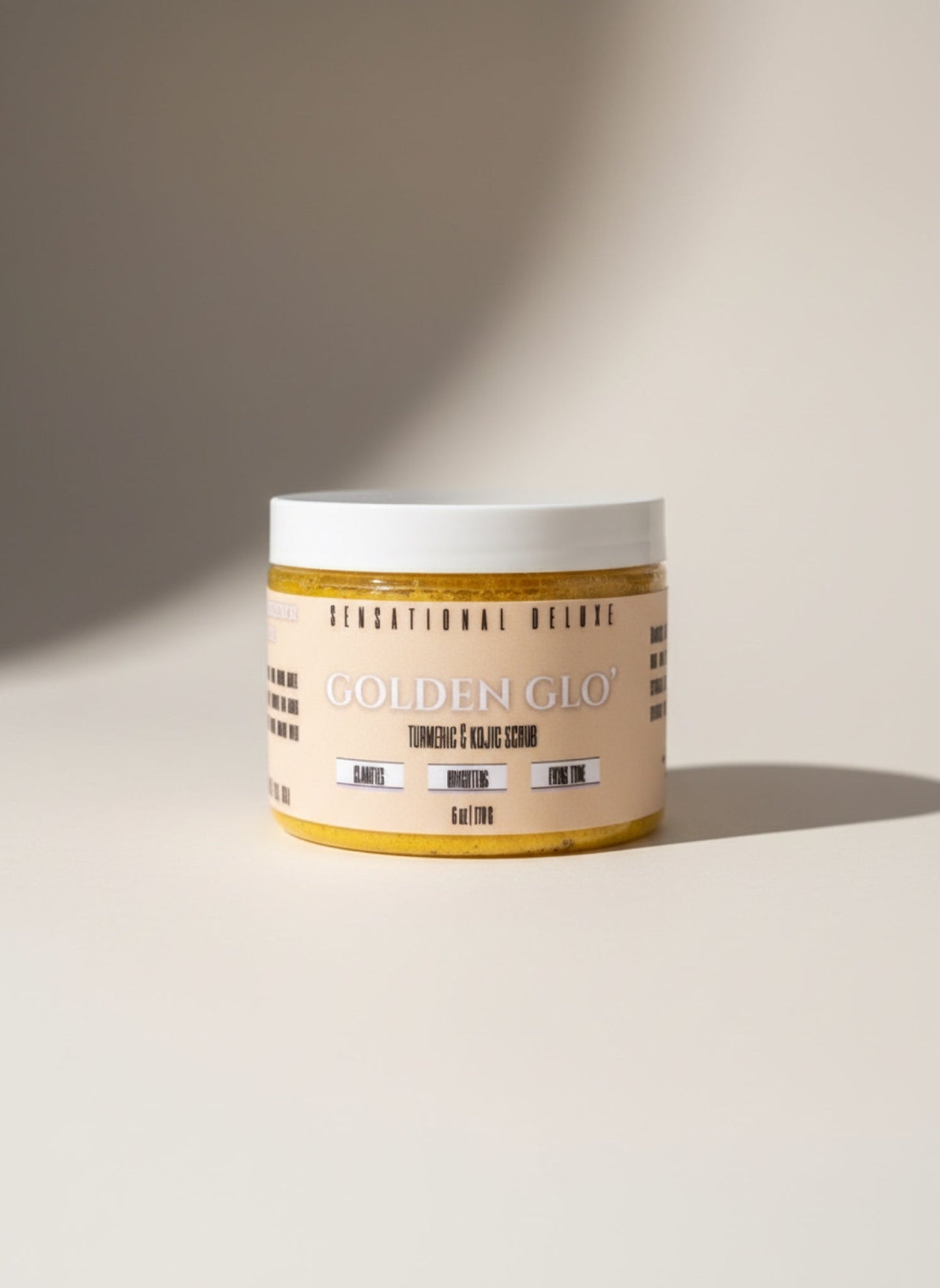 Golden Glo’- Turmeric Kojic Acid Scrub Sensational Deluxe Body Scrub