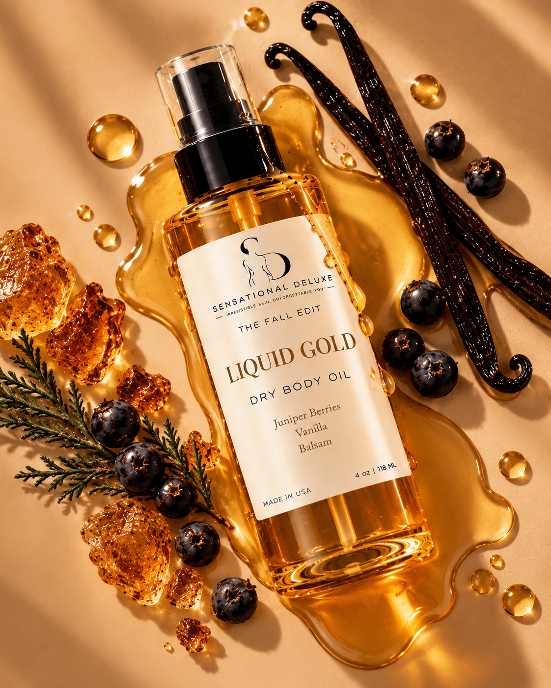 Dry body oil for silky soft smooth skin. Fast absorbing 